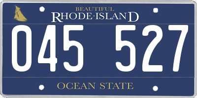 RI license plate 045527