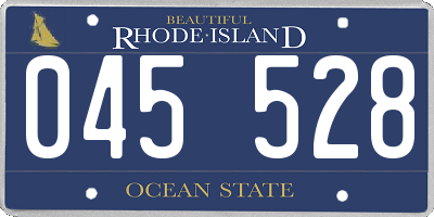 RI license plate 045528