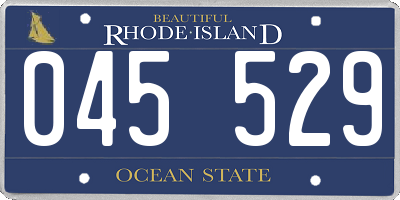 RI license plate 045529