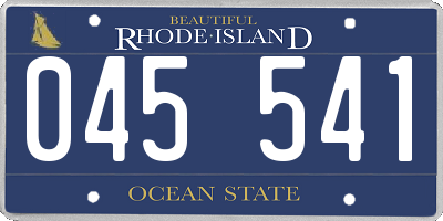 RI license plate 045541