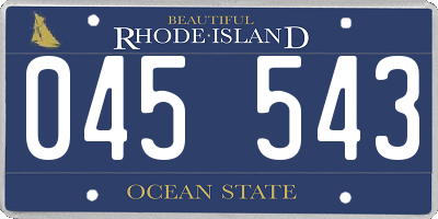 RI license plate 045543