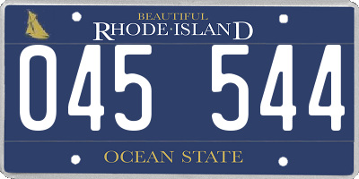 RI license plate 045544
