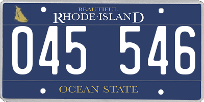 RI license plate 045546