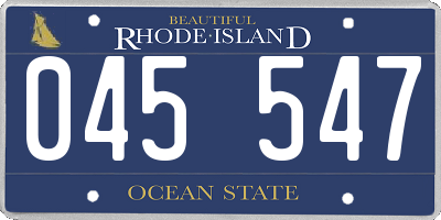 RI license plate 045547