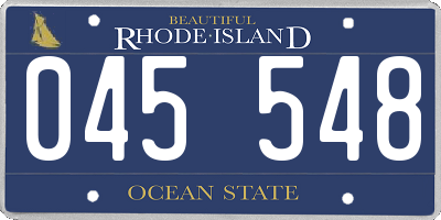 RI license plate 045548