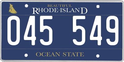 RI license plate 045549