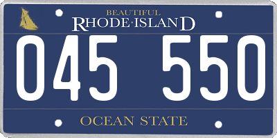 RI license plate 045550