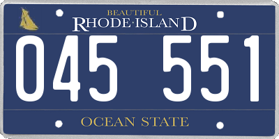 RI license plate 045551