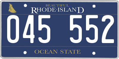 RI license plate 045552
