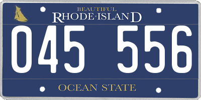 RI license plate 045556