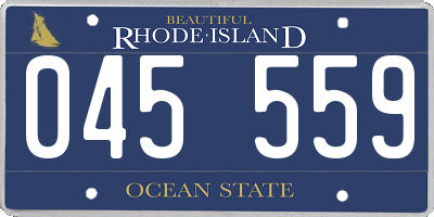 RI license plate 045559