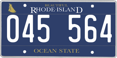 RI license plate 045564