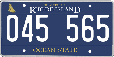 RI license plate 045565