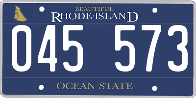RI license plate 045573