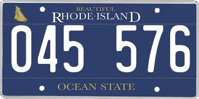 RI license plate 045576