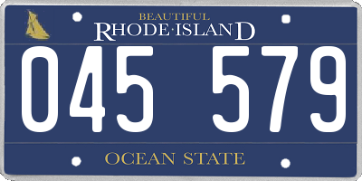 RI license plate 045579