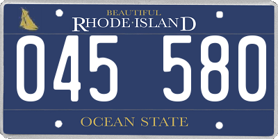 RI license plate 045580