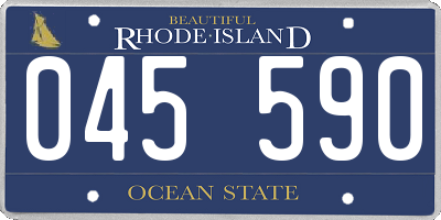 RI license plate 045590