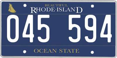 RI license plate 045594