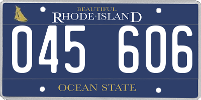 RI license plate 045606