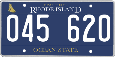 RI license plate 045620
