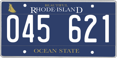 RI license plate 045621