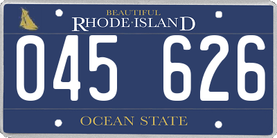 RI license plate 045626