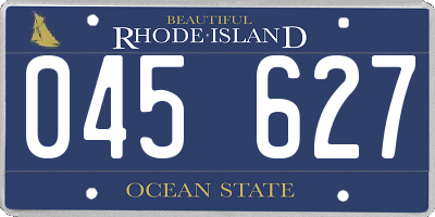 RI license plate 045627