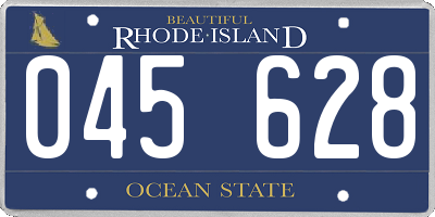 RI license plate 045628