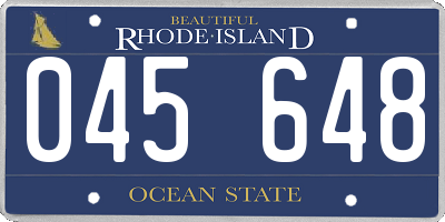 RI license plate 045648