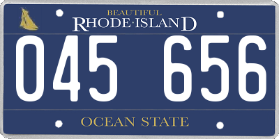 RI license plate 045656