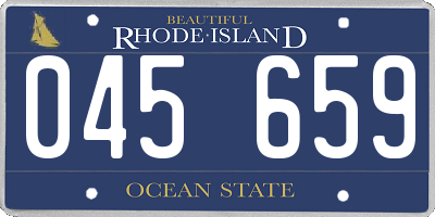 RI license plate 045659