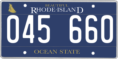 RI license plate 045660