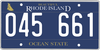 RI license plate 045661