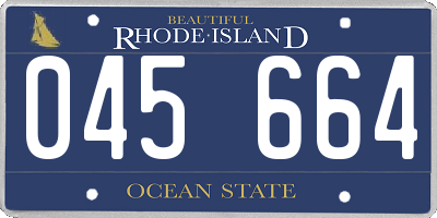 RI license plate 045664