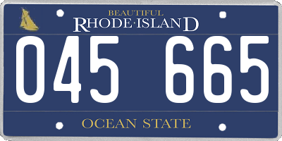 RI license plate 045665