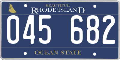 RI license plate 045682