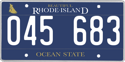 RI license plate 045683