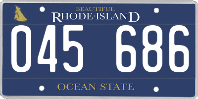 RI license plate 045686