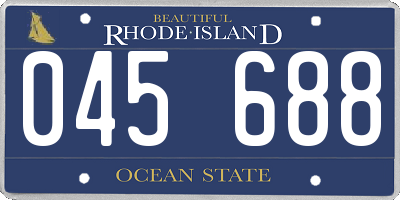 RI license plate 045688