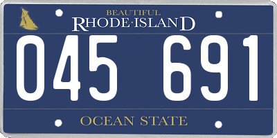 RI license plate 045691