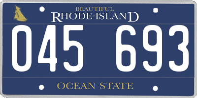 RI license plate 045693