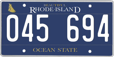 RI license plate 045694