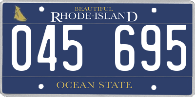 RI license plate 045695