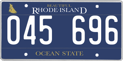 RI license plate 045696