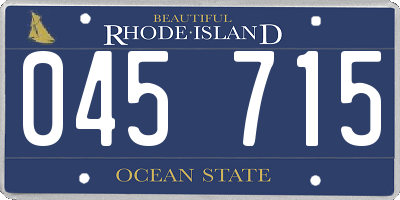 RI license plate 045715
