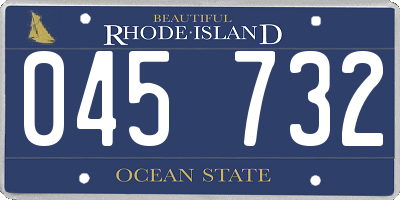 RI license plate 045732