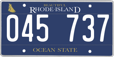 RI license plate 045737