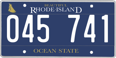RI license plate 045741