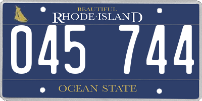 RI license plate 045744
